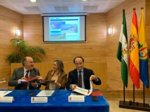 Junta, Ayuntamiento y APBA firman el protocolo para crear un lago marítimo en Los Ladrillos