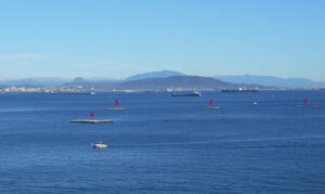 Agaden pide la retirada de las cuatro bateas de mejillones de Getares por estar en mal estado