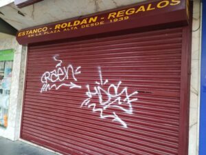 Detenido el autor de varias pintadas vandálicas en el Centro de la ciudad