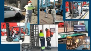 Cinco contratas emplean a 55 personas para la desinfección continua de la terminal de contenedores