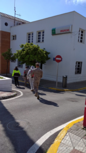 La Infantería de Marina efectúa labores de desinfección en Algeciras, Los Barrios, San Roque y Tarifa