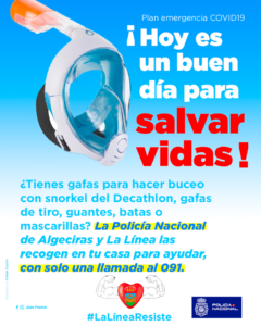 La Policía Nacional recoge a domicilio donaciones de material sanitario