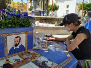 El Ayuntamiento retoma la restauración de los azulejos de los bancos de la plaza Alta