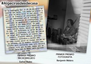 Esther Rubio y Benjamín Melero ganan los concursos de microrrelatos y fotografía #Algecirasdesdecasa