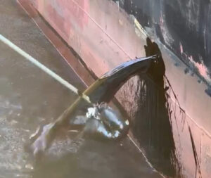 Capitanía Marítima detiene al buque 'Seaspan Iahore' e inicia una investigación por el vertido