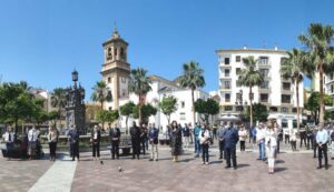 Algeciras recuerda en silencio a las víctimas de la Covid-19