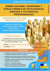 La Fundación Márgenes y Vínculos imparte un curso online sobre racismo, xenofobia e intolerancia