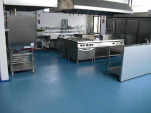 Instalación de suelos para industrias alimentarias
