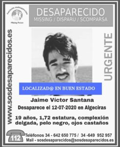 Localizan, gracias a la colaboración ciudadana, al joven canario desaparecido en Algeciras