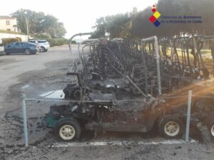 Arden 44 buggies de golf de madrugada en San Roque cuando estaban conectados a la red eléctrica