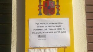 La oficina del SAE de Algeciras cierra temporalmente por contacto de un trabajador con un contagiado