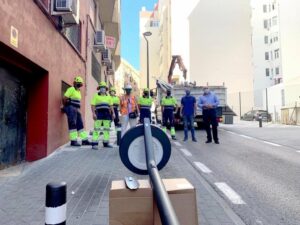Arrancan las obras de renovación del alumbrado de la calle Muro