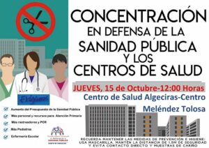 Las protestas por la saturación de la Atención Primaria prosiguen este jueves en el Menéndez Tolosa