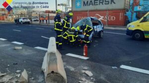 Fallece el conductor de un vehículo en un accidente de tráfico en el Acceso Norte al puerto