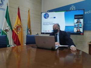 Landaluce participa de forma telemática en la reunión telemática de la Universidad Europea de los Mares