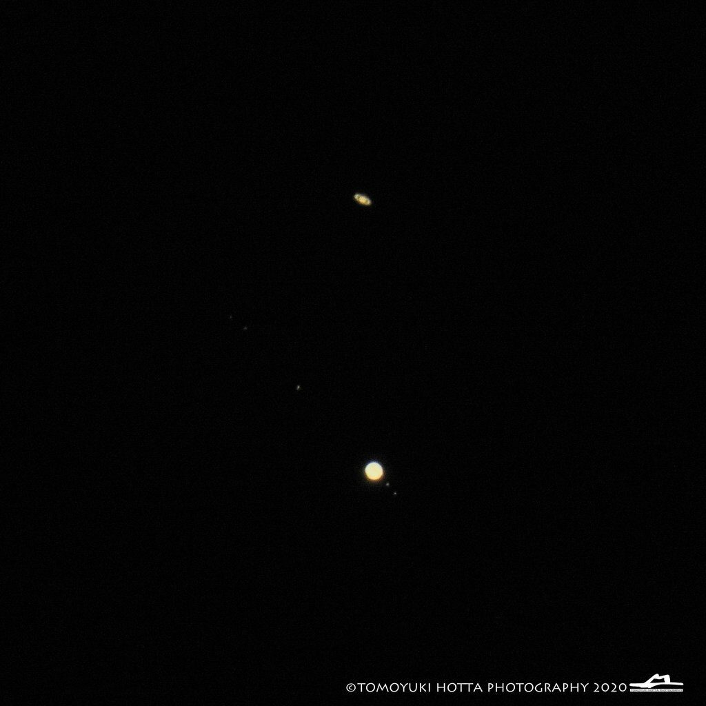 La conjunción de Júpiter y Saturno ya es visible en el cielo de Algeciras. Por Tomoyuki Hotta