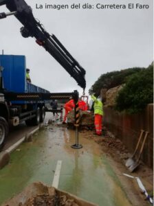 La imagen del día 8 enero: Piedras en la carretera al Faro