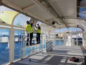 La APBA mejora el acondicionamiento térmico de los túneles de embarque de la Estación Marítima
