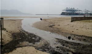 El PSOE denuncia un vertido en la playa de El Rinconcillo durante la Semana Santa