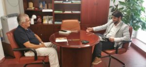 Sergio Pelayo analiza la situación de la actividad comercial de Casco Histórico" con Francisco Soto