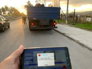 55 camiones sancionados en solo una semana en Algeciras