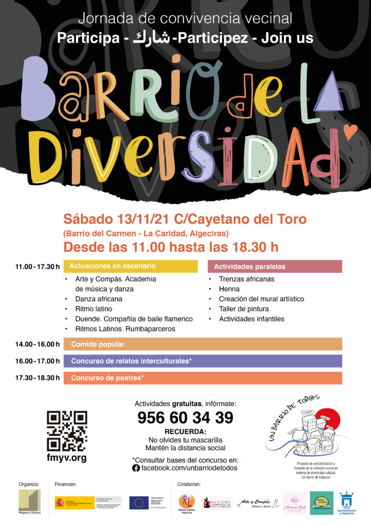 El barrio de La Caridad disfrutará de una jornada de convivencia intercultural organizada por Un barrio de todas/os en Algeciras