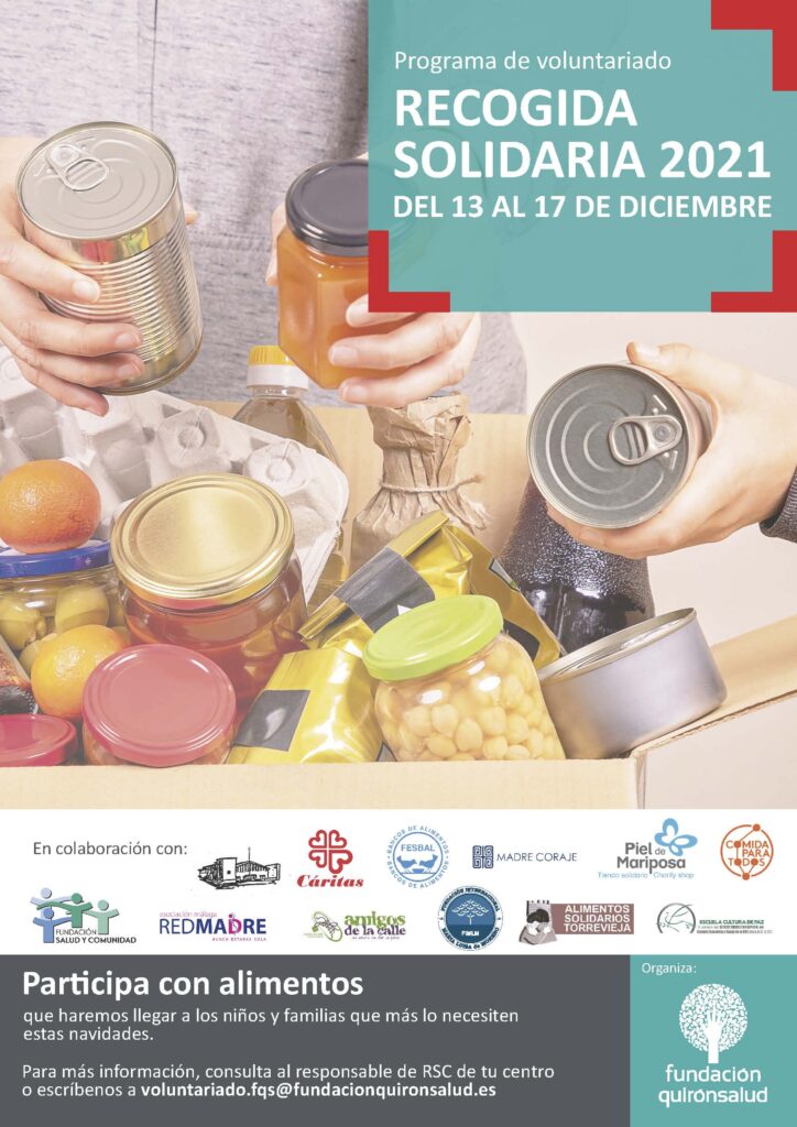 Los Hospitales Quirónsalud promueven campañas de donación de alimentos y de juguetes