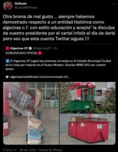 La Balona "se enfada" con la inocentada del Algeciras CF