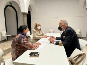 Acto militar de lectura de Leyes Penales" en la Comandancia de Marina de Algeciras