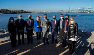 Moreno visita las obras del futuro Centro I+D+i Lago Marítimo en Algeciras