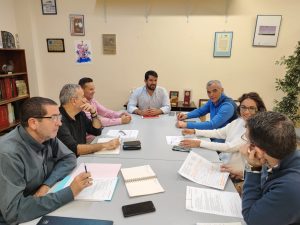 Los técnicos de la delegación junto al delegado de Deportes