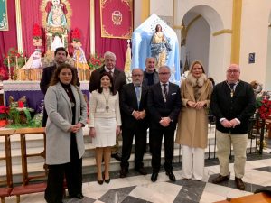 Un momento del acto religioso