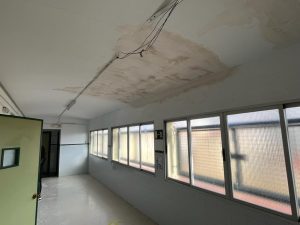 Los falsos techos se pintarán los próximos días